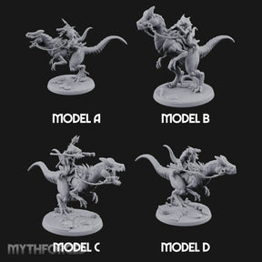 Raptor Reining Lizardfolk Riders — Full Set