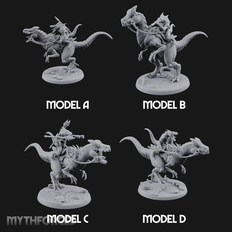 Raptor Reining Lizardfolk Riders — Full Set