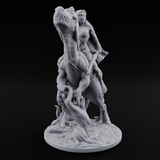 Saddle Steady Human Raptor Rider Miniature for Dungeons and Dragons, Pathfinder or other TTRPGs
