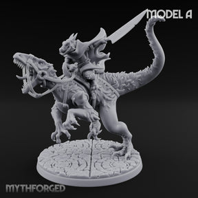 Raptor Riding Kobold Beast Rider A Miniature for Dungeons and Dragons, Pathfinder or other TTRPGs