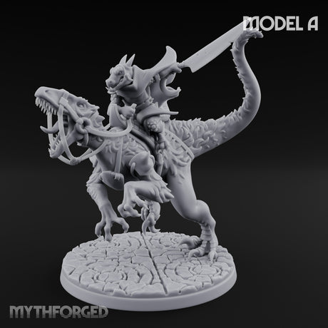 Raptor Riding Kobold Beast Rider A Miniature for Dungeons and Dragons, Pathfinder or other TTRPGs