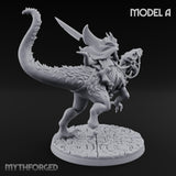 Raptor Riding Kobold Beast Rider A Miniature for Dungeons and Dragons, Pathfinder or other TTRPGs