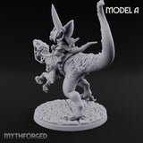Raptor Riding Kobold Beast Rider A Miniature for Dungeons and Dragons, Pathfinder or other TTRPGs