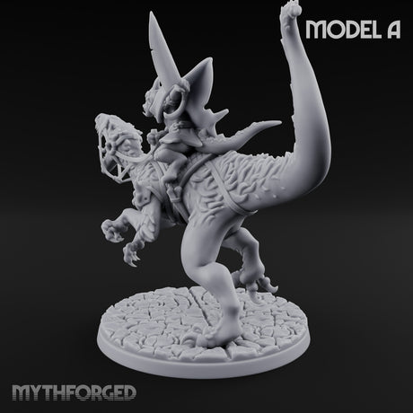 Raptor Riding Kobold Beast Rider A Miniature for Dungeons and Dragons, Pathfinder or other TTRPGs