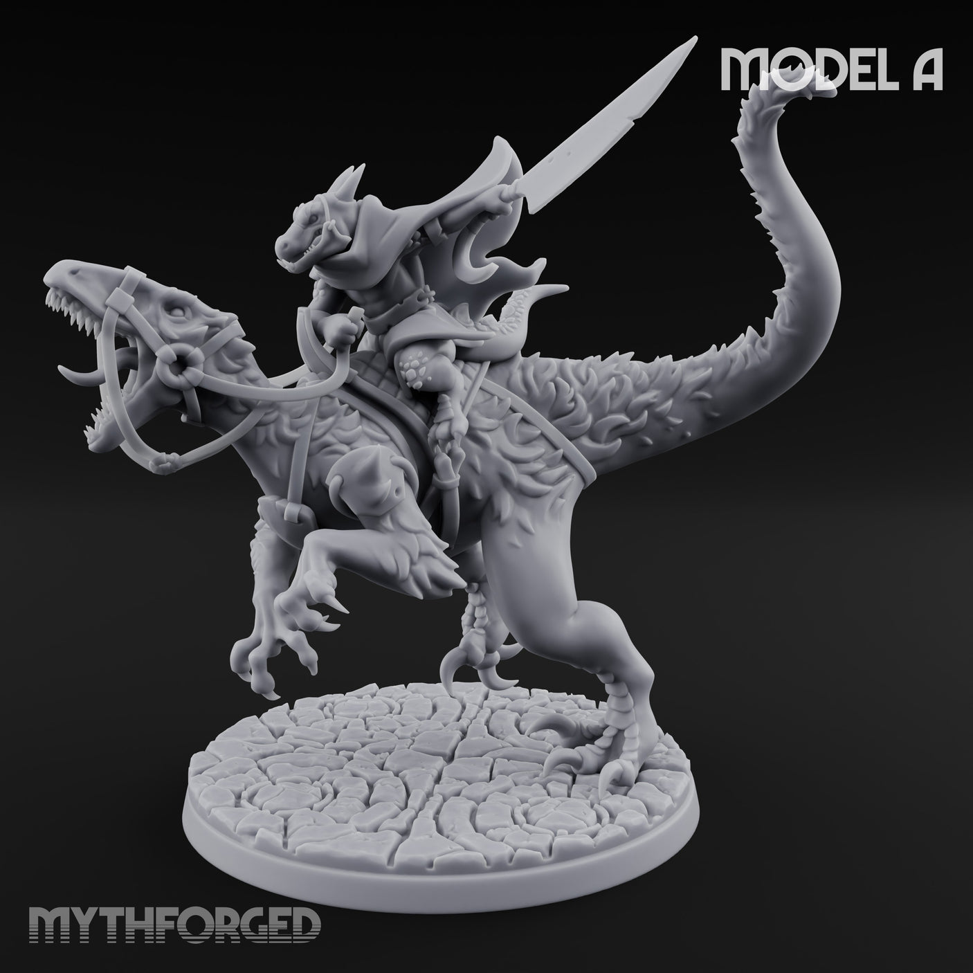 Raptor Riding Kobold Beast Rider A Miniature for Dungeons and Dragons, Pathfinder or other TTRPGs