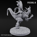 Raptor Riding Kobold Beast Rider B Miniature for Dungeons and Dragons, Pathfinder or other TTRPGs