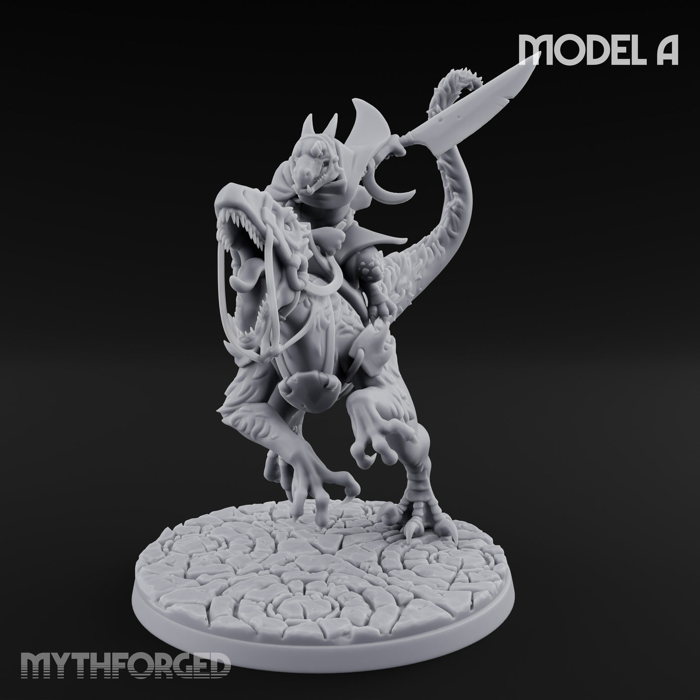 Raptor Riding Kobold Beast Riders Miniature for Dungeons and Dragons, Pathfinder or other TTRPGs