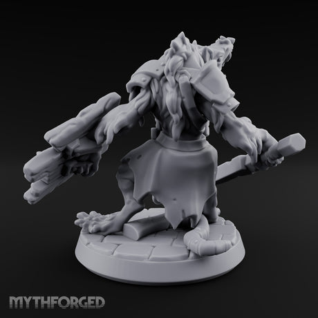 Gutter Court Musters Ratfolk Warrior A — Open Mouth