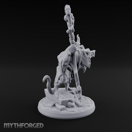 Skull Staff, Fire Cupped Ratfolk Caster
