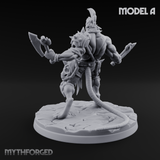 Weapons Spread Wide Screeching Ratfolk A Miniature for Dungeons and Dragons, Pathfinder or other TTRPGs