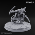 Weapons Spread Wide Screeching Ratfolk C Miniature for Dungeons and Dragons, Pathfinder or other TTRPGs