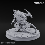 Weapons Spread Wide Screeching Ratfolk C Miniature for Dungeons and Dragons, Pathfinder or other TTRPGs