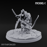 Weapons Spread Wide Screeching Ratfolk C Miniature for Dungeons and Dragons, Pathfinder or other TTRPGs