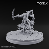 Weapons Spread Wide Screeching Ratfolk C Miniature for Dungeons and Dragons, Pathfinder or other TTRPGs