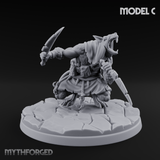 Weapons Spread Wide Screeching Ratfolk C Miniature for Dungeons and Dragons, Pathfinder or other TTRPGs