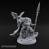 Raven Perching Spear Holding Dwarf Jarl gallery 1