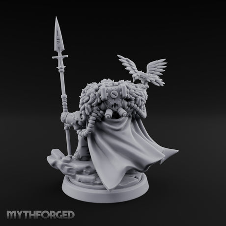 Raven Perching Spear Holding Dwarf Jarl gallery 5