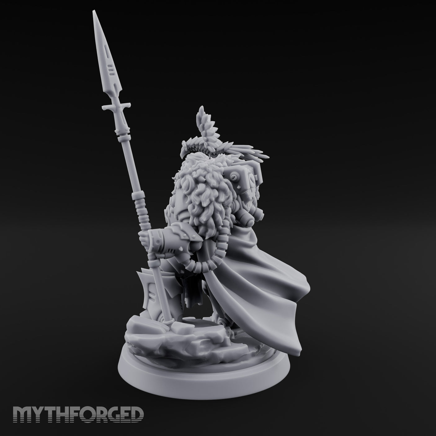 Raven Perching Spear Holding Dwarf Jarl gallery 6