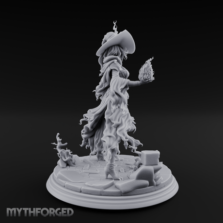 Flames Dancing From Her Fingertips Sorceress Miniature for Dungeons and Dragons, Pathfinder or other TTRPGs