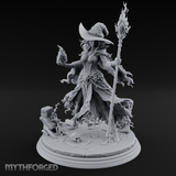 Flames Dancing From Her Fingertips Sorceress Miniature for Dungeons and Dragons, Pathfinder or other TTRPGs