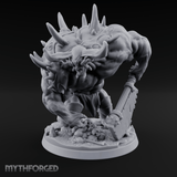 Tusks Gleaming Menacing Demon Brute Miniature for Dungeons and Dragons, Pathfinder or other TTRPGs