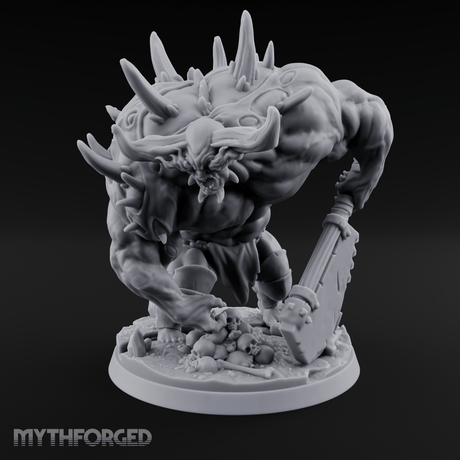 Tusks Gleaming Menacing Demon Brute Miniature for Dungeons and Dragons, Pathfinder or other TTRPGs