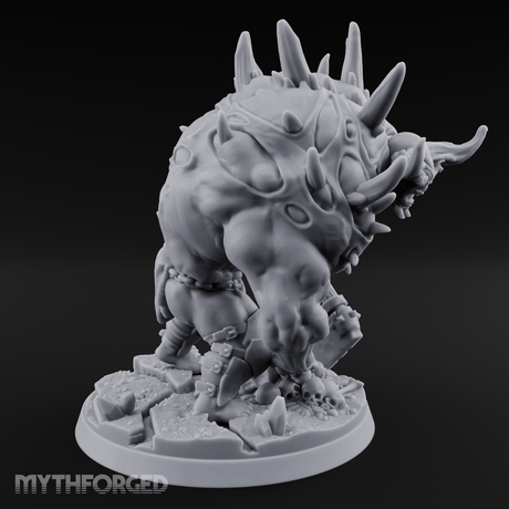 Tusks Gleaming Menacing Demon Brute Miniature for Dungeons and Dragons, Pathfinder or other TTRPGs