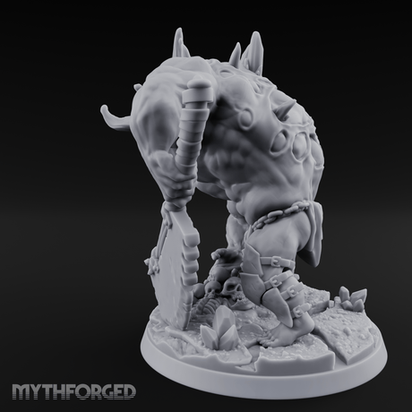 Tusks Gleaming Menacing Demon Brute Miniature for Dungeons and Dragons, Pathfinder or other TTRPGs