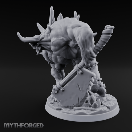 Tusks Gleaming Menacing Demon Brute Miniature for Dungeons and Dragons, Pathfinder or other TTRPGs