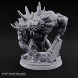 Tusks Gleaming Menacing Demon Brute Miniature for Dungeons and Dragons, Pathfinder or other TTRPGs