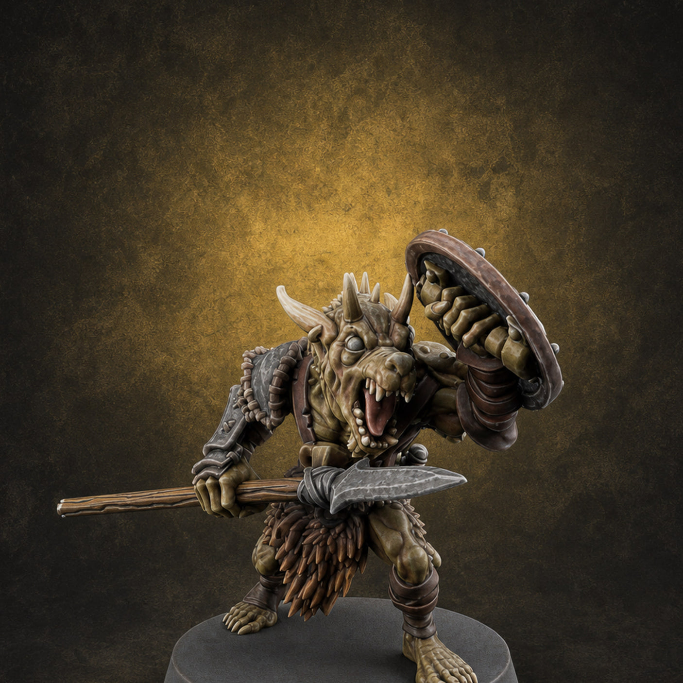 Ready For A Scrap Kobold Warrior Model B — painted concept preview (miniature supplied unpainted)