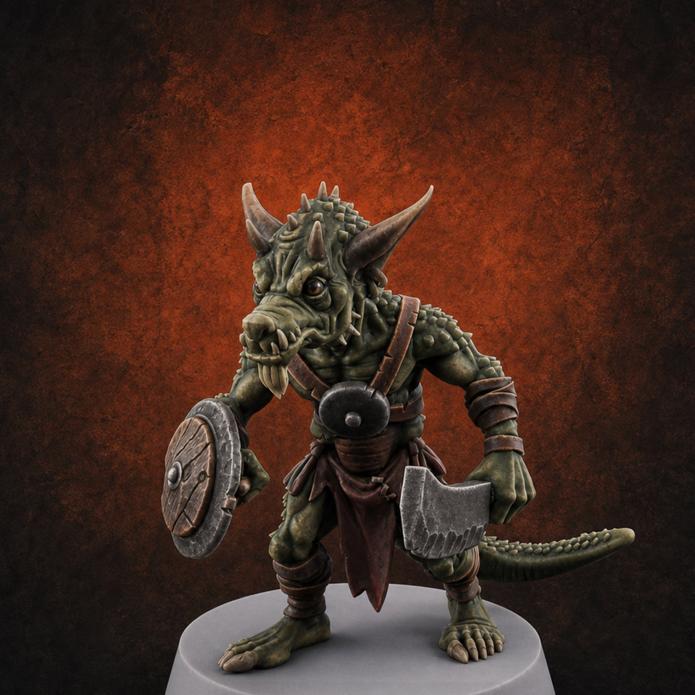 Ready For A Scrap Kobold Warrior Model C — painted concept preview (miniature supplied unpainted)