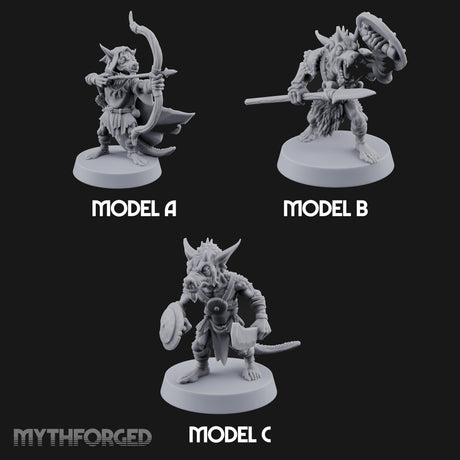 Ready For A Scrap Kobold Warriors Miniature for Dungeons and Dragons, Pathfinder or other TTRPGs