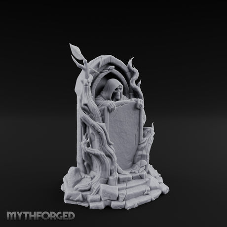 Reaper-Risen Branch-Clawed Grim Reaper Gravestone Miniature for Dungeons and Dragons, Pathfinder or other TTRPGs