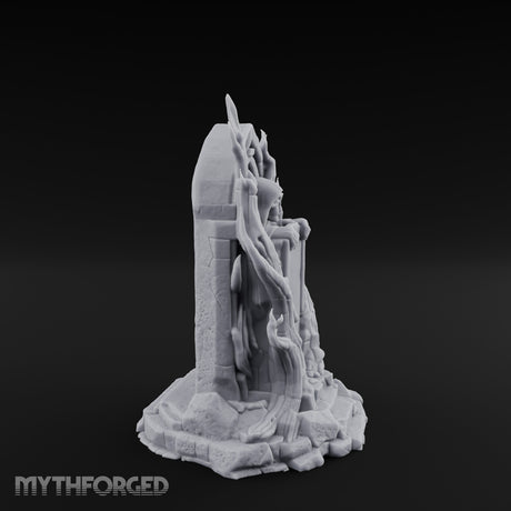 Reaper-Risen Branch-Clawed Grim Reaper Gravestone Miniature for Dungeons and Dragons, Pathfinder or other TTRPGs