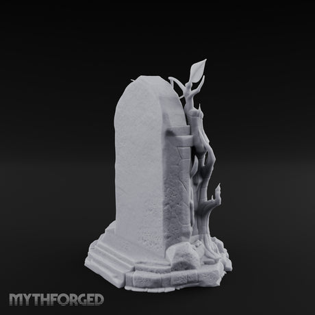 Reaper-Risen Branch-Clawed Grim Reaper Gravestone Miniature for Dungeons and Dragons, Pathfinder or other TTRPGs