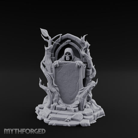 Reaper-Risen Branch-Clawed Grim Reaper Gravestone Miniature for Dungeons and Dragons, Pathfinder or other TTRPGs