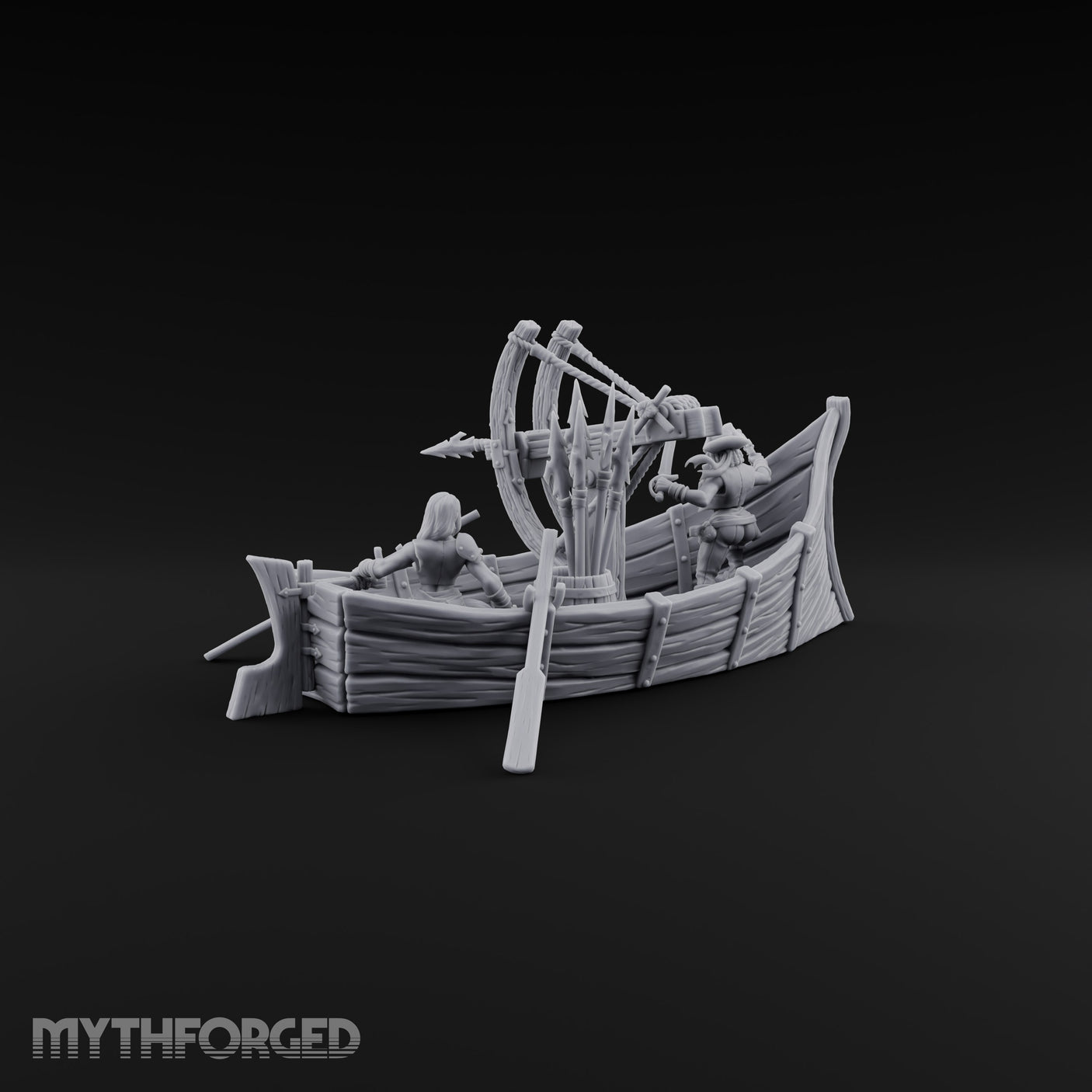 Taking Aim Human Pirate Skiff Miniature for Dungeons and Dragons, Pathfinder or other TTRPGs