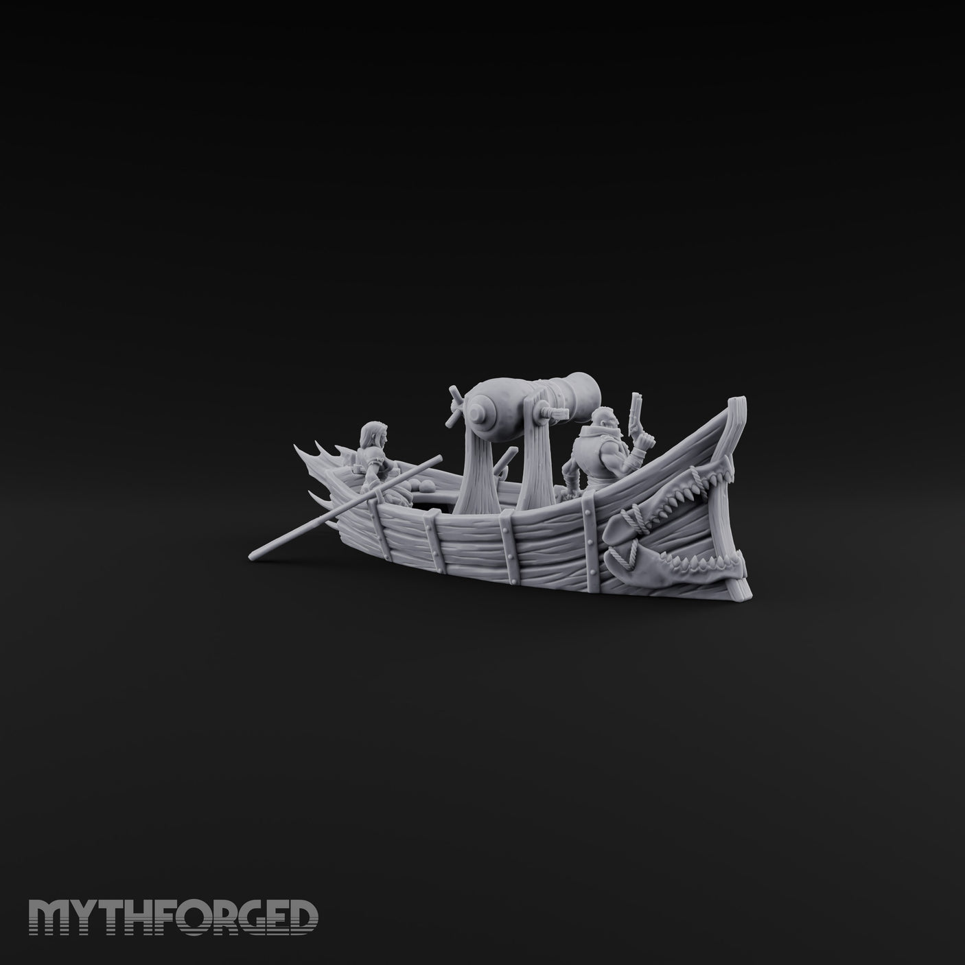 Broadside Ready Human Reaver Skiff Crews Miniature for Dungeons and Dragons, Pathfinder or other TTRPGs