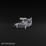 Broadside Ready Human Pirate Skiff Miniature for Dungeons and Dragons, Pathfinder or other TTRPGs