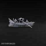 Broadside Ready Human Pirate Skiff Miniature for Dungeons and Dragons, Pathfinder or other TTRPGs