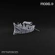 Broadside Ready Human Pirate Skiff Miniature for Dungeons and Dragons, Pathfinder or other TTRPGs