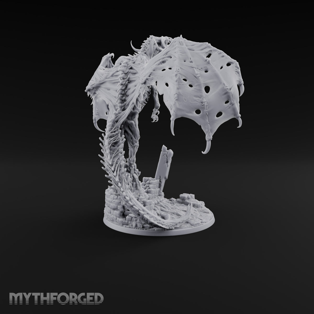 Landed Where It Was Buried Dracolich Undead Dragon — Fly