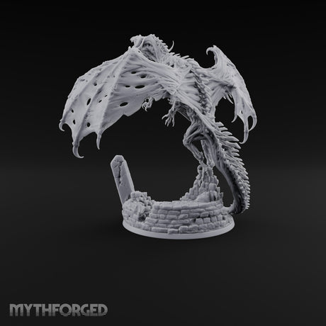 Landed Where It Was Buried Dracolich Undead Dragon — Fly