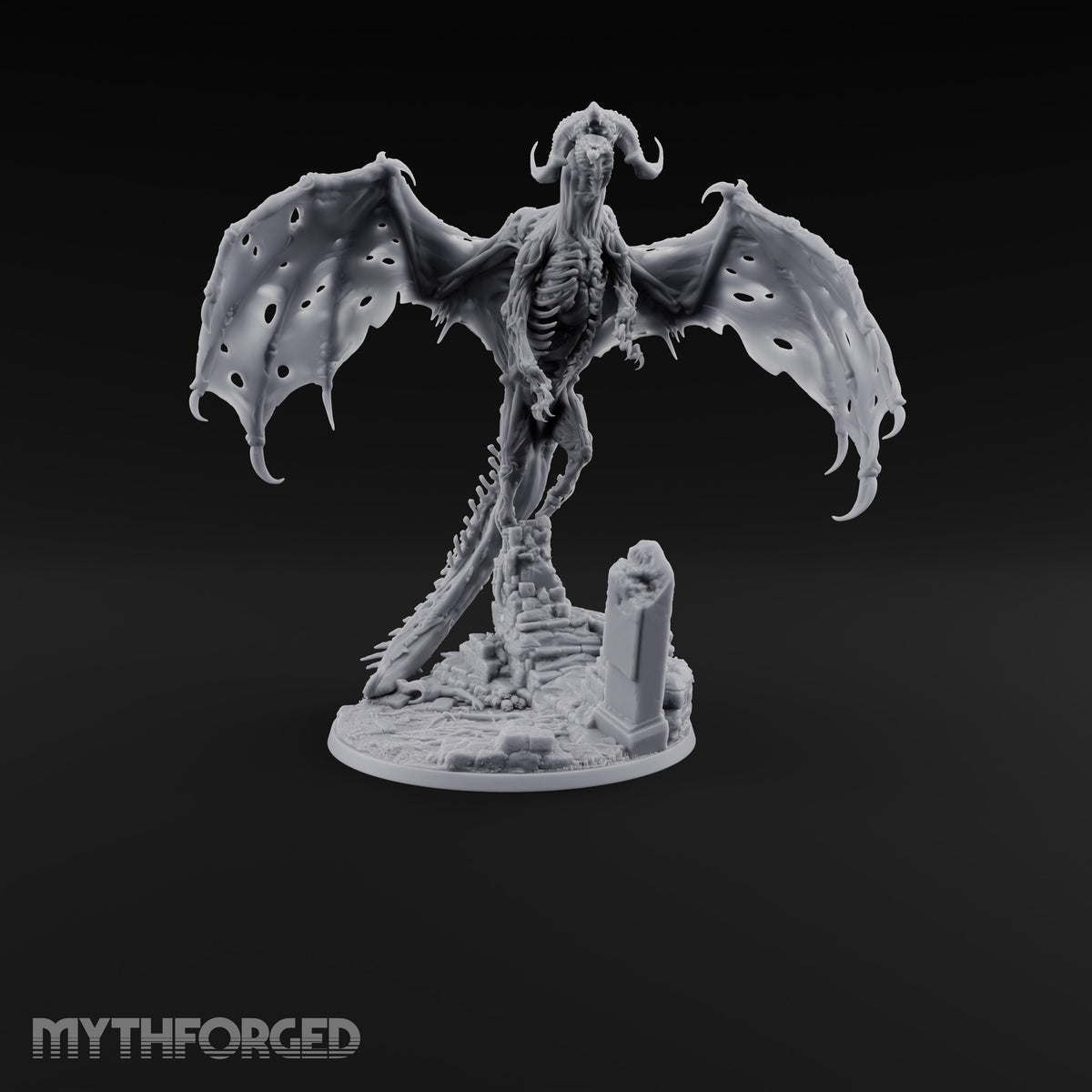 Landed Where It Was Buried Dracolich Undead Dragon — Fly