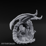 Perched Menacing Red Dragon Miniature for Dungeons and Dragons, Pathfinder or other TTRPGs