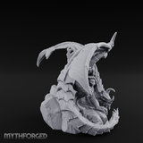 Perched Menacing Red Dragon Miniature for Dungeons and Dragons, Pathfinder or other TTRPGs