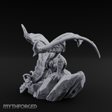 Perched Menacing Red Dragon Miniature for Dungeons and Dragons, Pathfinder or other TTRPGs