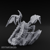 Perched Menacing Red Dragon Miniature for Dungeons and Dragons, Pathfinder or other TTRPGs
