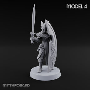 Wings on Every Brow Elf Regal Guard A — Sword & Shield